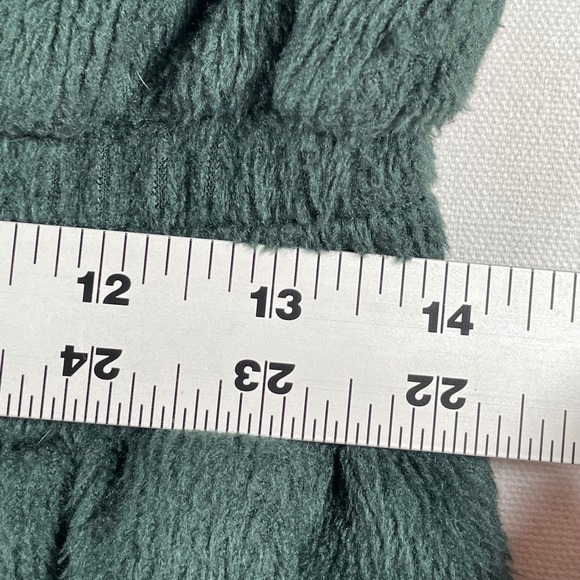 Fabletics Green‎ Soft Fuzzy Jumpsuit Gold Zip Loungewear Athleisure M - Picture 4 of 6